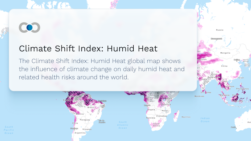 Climate Shift Index: Humid Heat - global map | 2026-06-27 | Climate Central